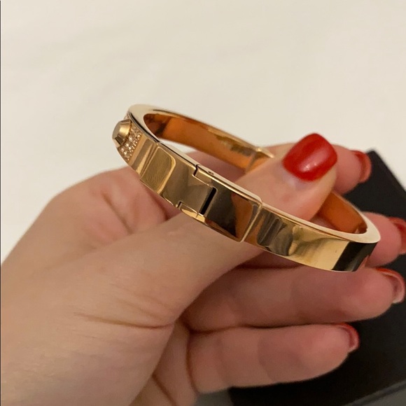 Michael Kor’s Rose Gold Crystal Pave Stud Bracelet - Picture 2 of 3